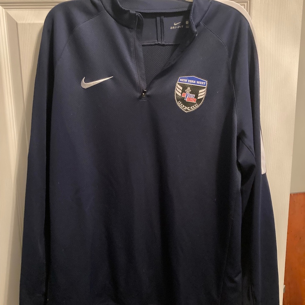 Nike Dri-Fit Navy Blue Soccer Half Zip Pullover men’s size XL